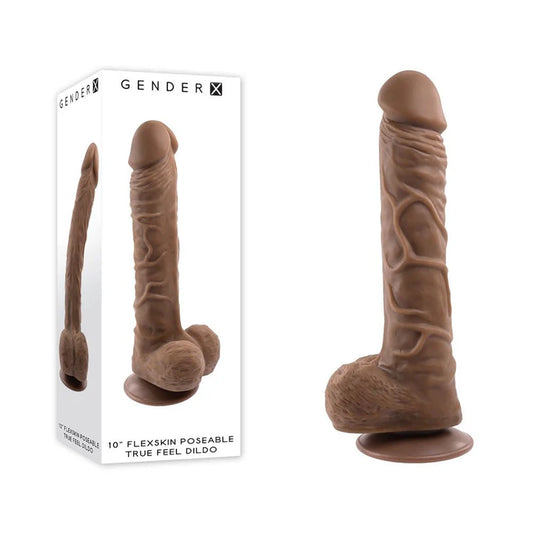 10" Flexskin Poseable True Feel Dildo