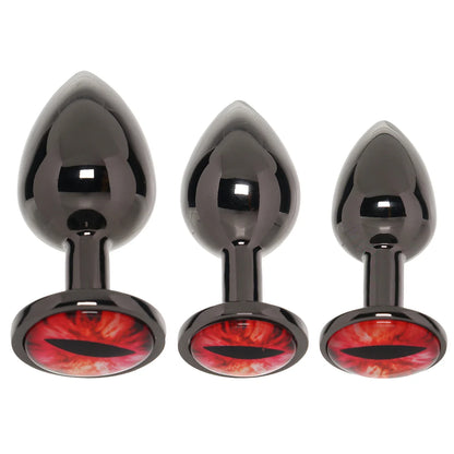 Sinister Eyes Metal Butt Plug Set