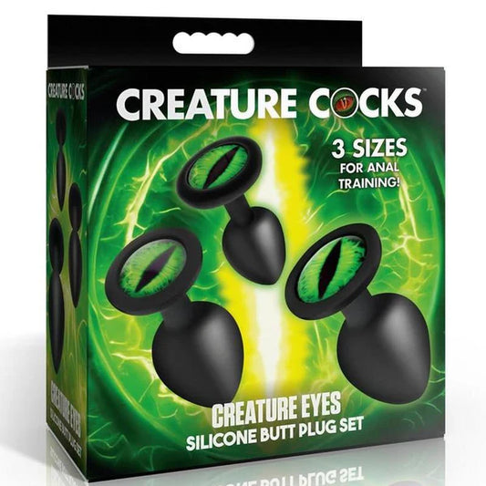 Creature Eyes Silicone Butt Plug Set