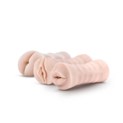 3 Pack Self-Lubricating Vibrating Stroker Sleeve Kit